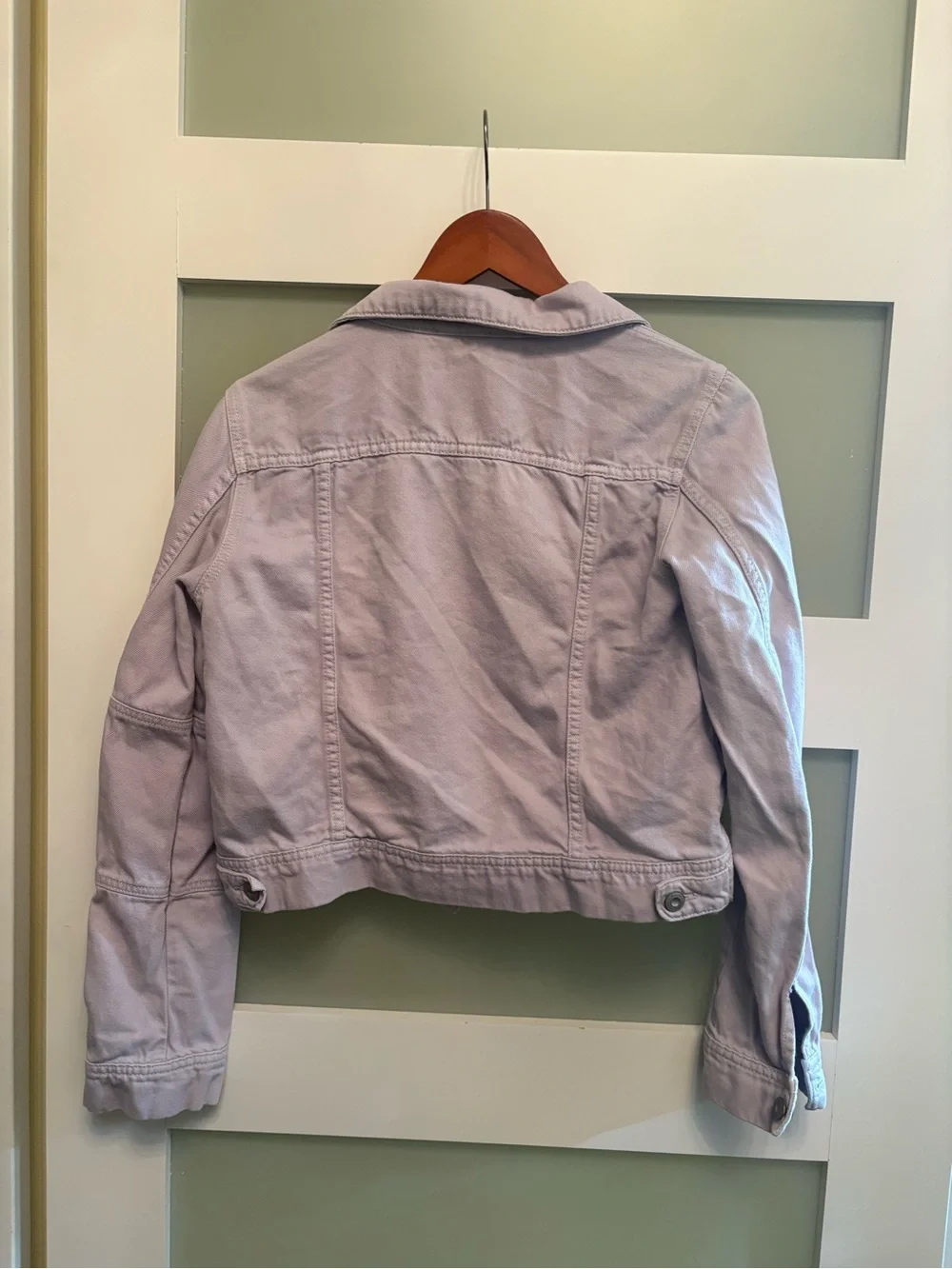 Free People Lavender Purple Denim Jean Jacket Size Small - Picture 4 of 5